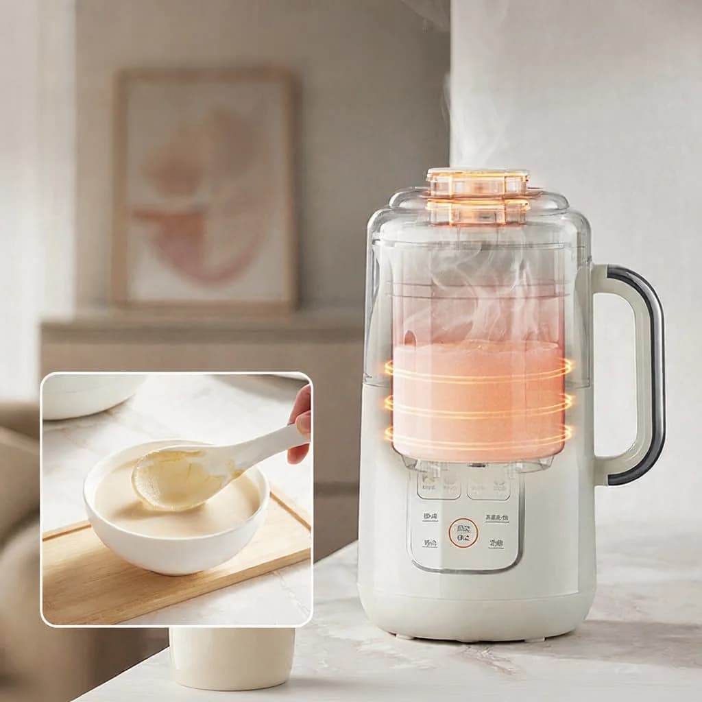 Máy xay sữa đậu nành gia nhiệt 1.2L với lòng trong bằng thép không gỉ