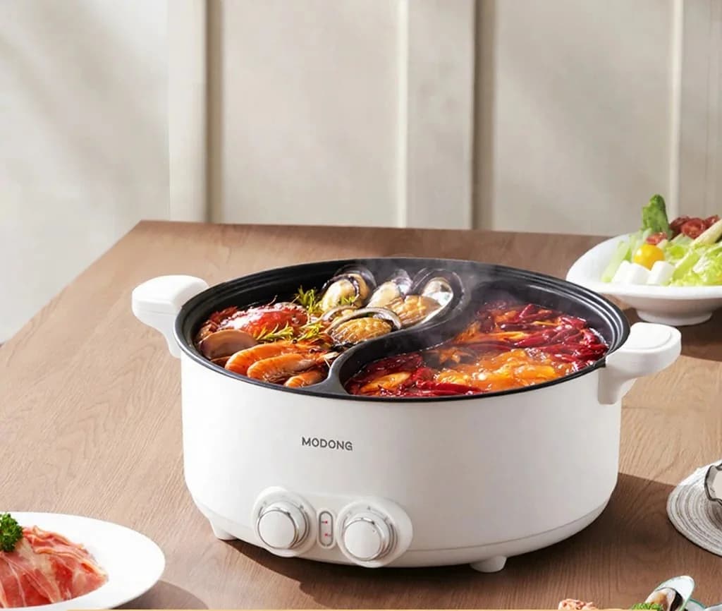 Lẩu điện 7L hai vùng, điều chỉnh nhiệt độ độc lập