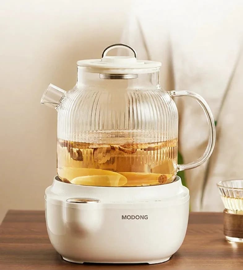 Nồi thủy tinh điện điều chỉnh nhiệt độ kèm xửng hấp trà