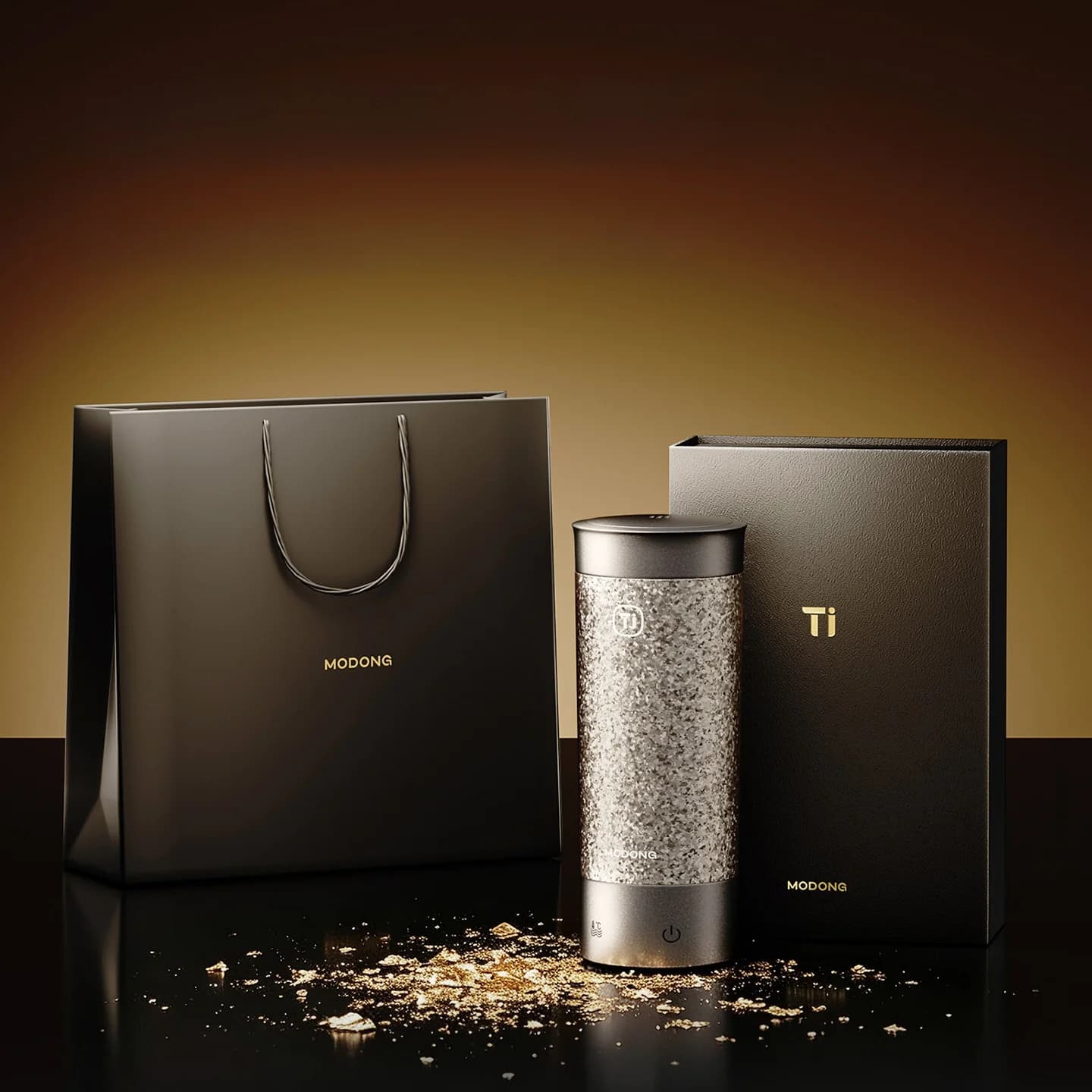 Cốc du lịch điện bằng titanium 350ml điều chỉnh nhiệt độ