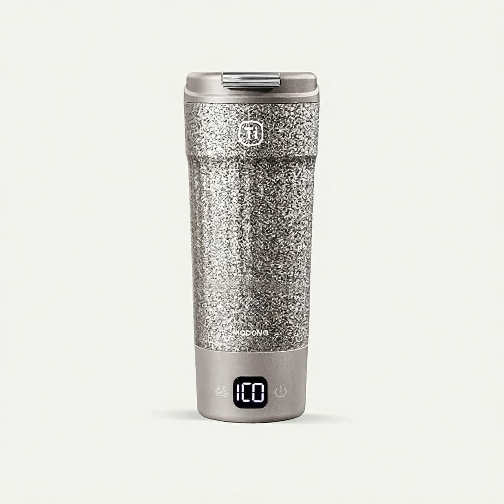 Cốc Đun Nước Điện Titanium Di Động 400ml Hiển Thị Nhiệt Độ
