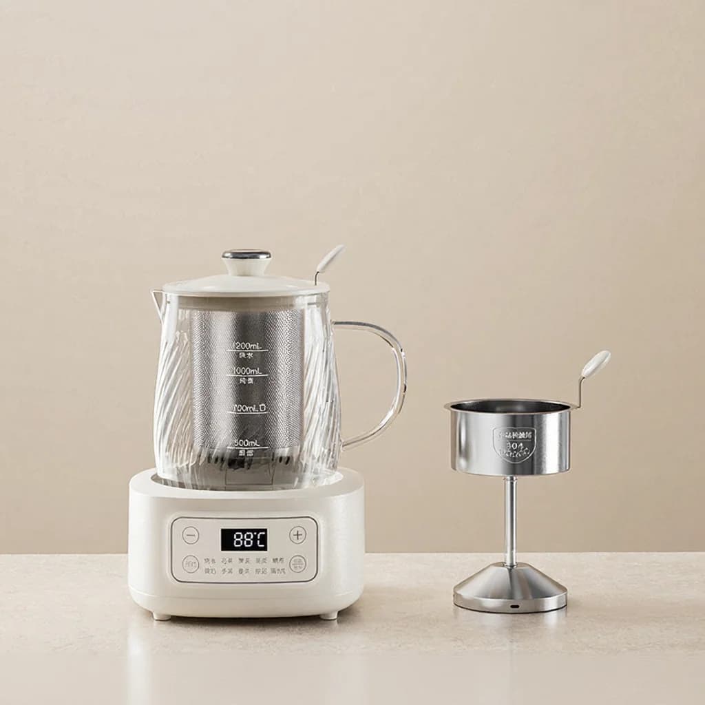 Nồi điện thủy tinh 1.2L điều chỉnh nhiệt độ