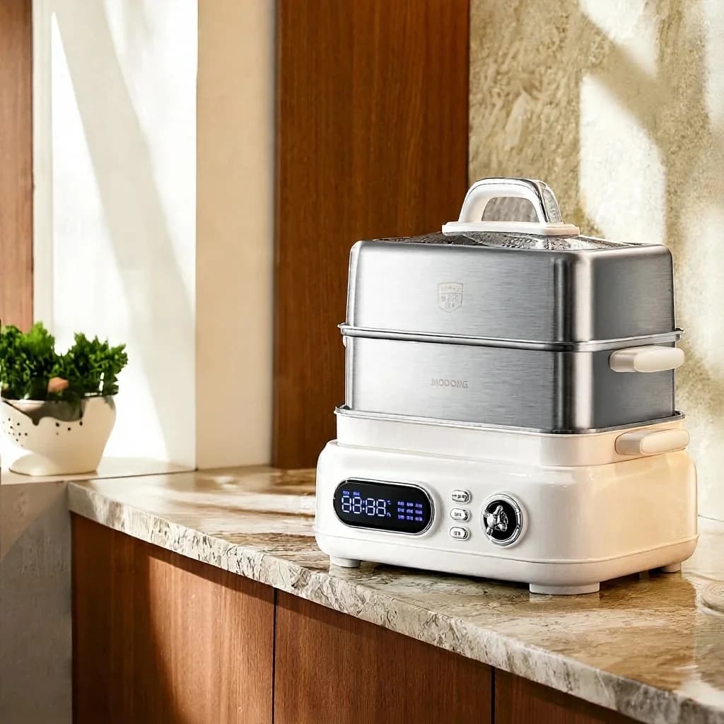 Nồi hấp điện inox 18L 24L 2 hoặc 3 tầng
