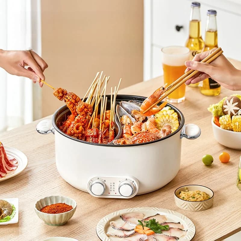 Nồi lẩu điện điều khiển kép 6L dung tích lớn chống dính