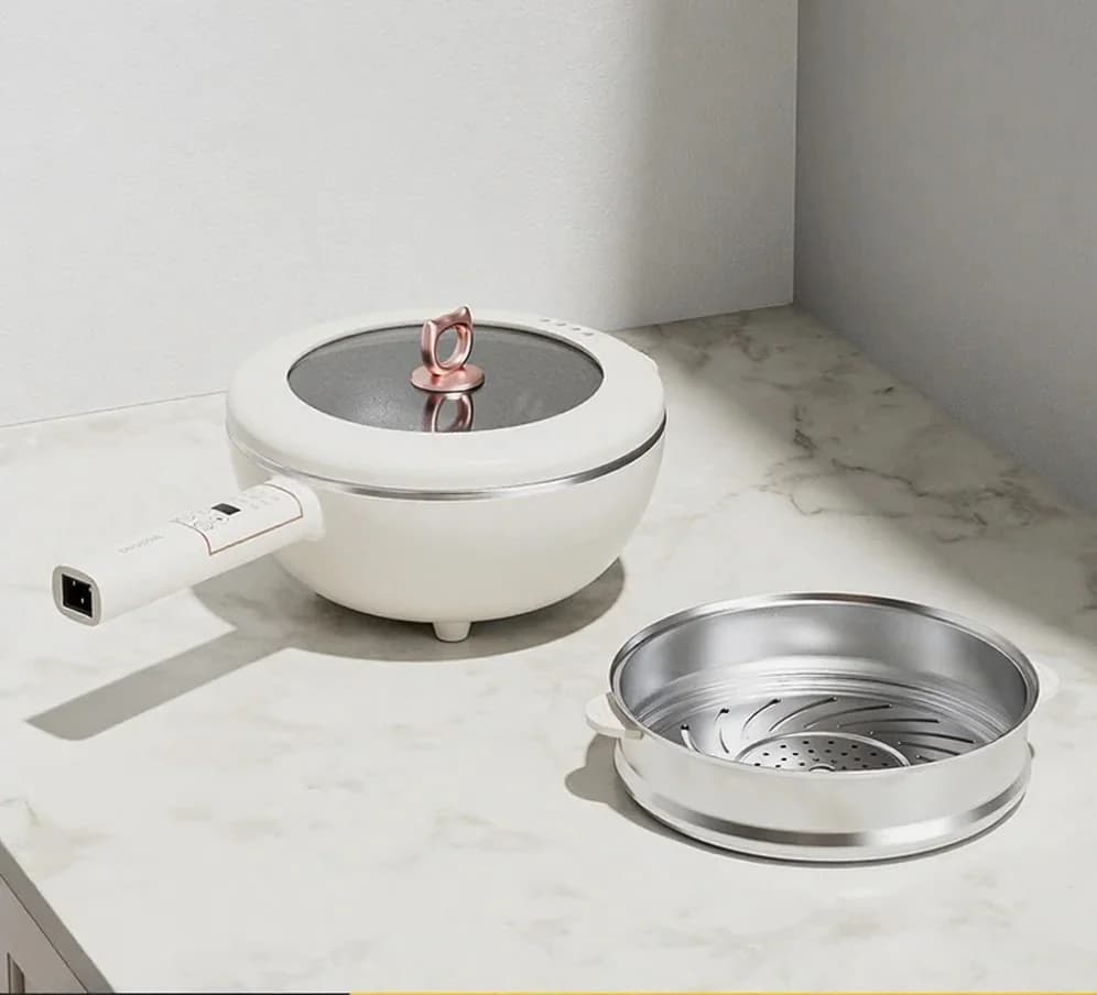 Nồi nấu điện inox 6L điều khiển cảm ứng 220V