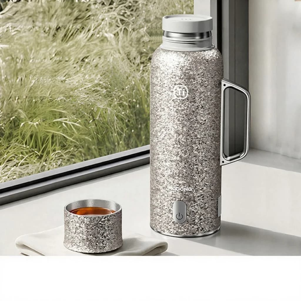Cốc du lịch cách nhiệt titan nguyên chất với nắp nam châm