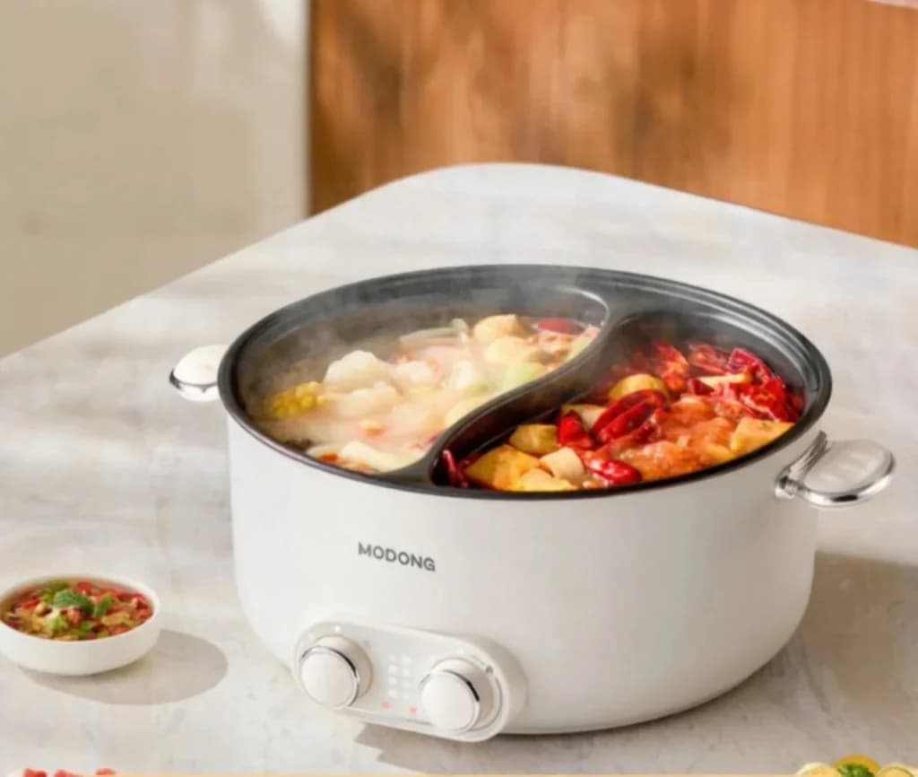 Nồi lẩu điện 6L hai ngăn, điều chỉnh nhiệt độ độc lập