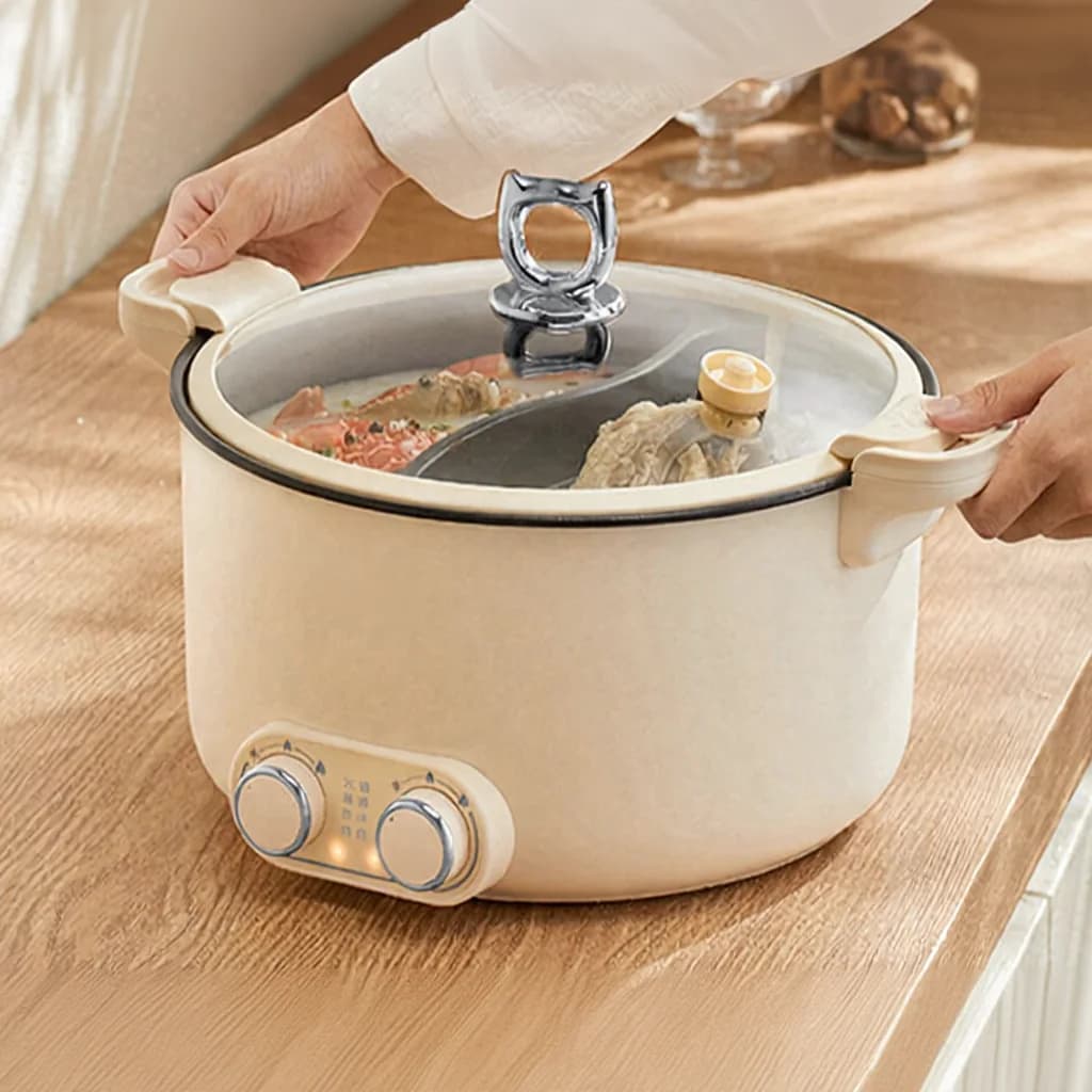 Nồi lẩu điện 2 vùng 6L 7L 8L điều khiển cảm ứng