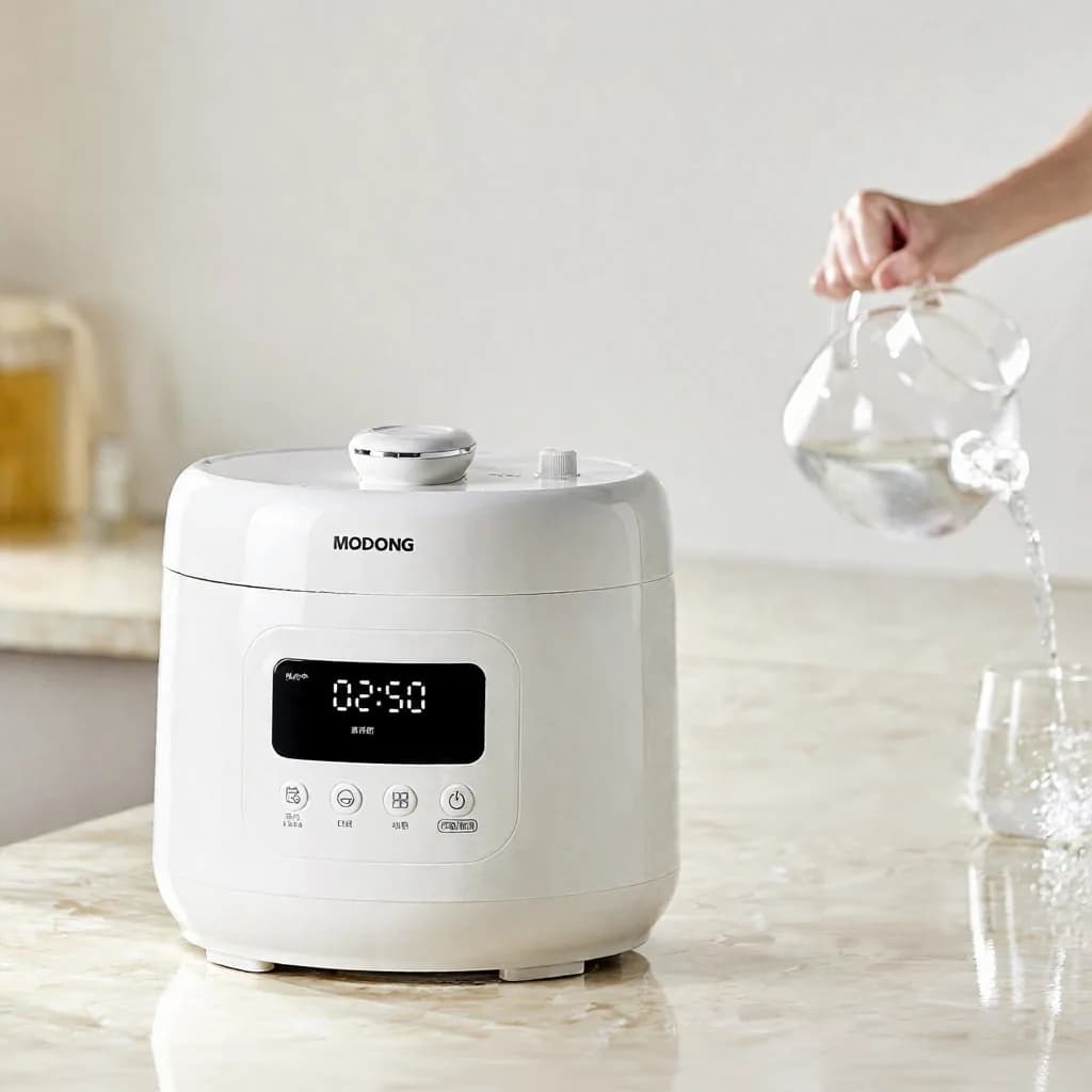 Nồi áp suất điện 4L phủ gốm, 800W, điều khiển cảm ứng