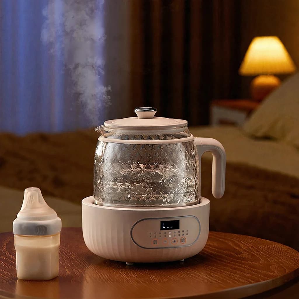 Bình đun điện thủy tinh hai lớp chống bỏng