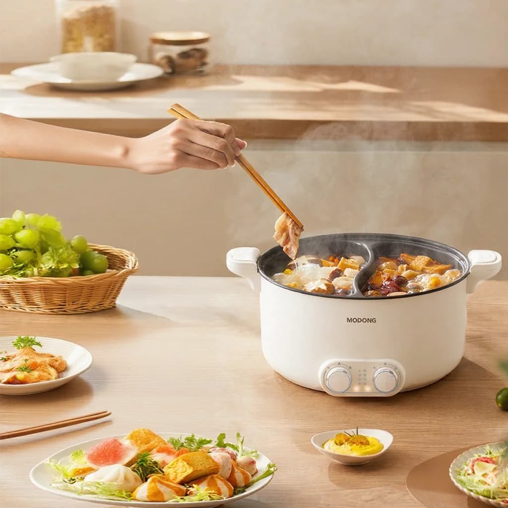 Nồi lẩu điện 2 vùng 6L 7L 8L điều khiển cảm ứng