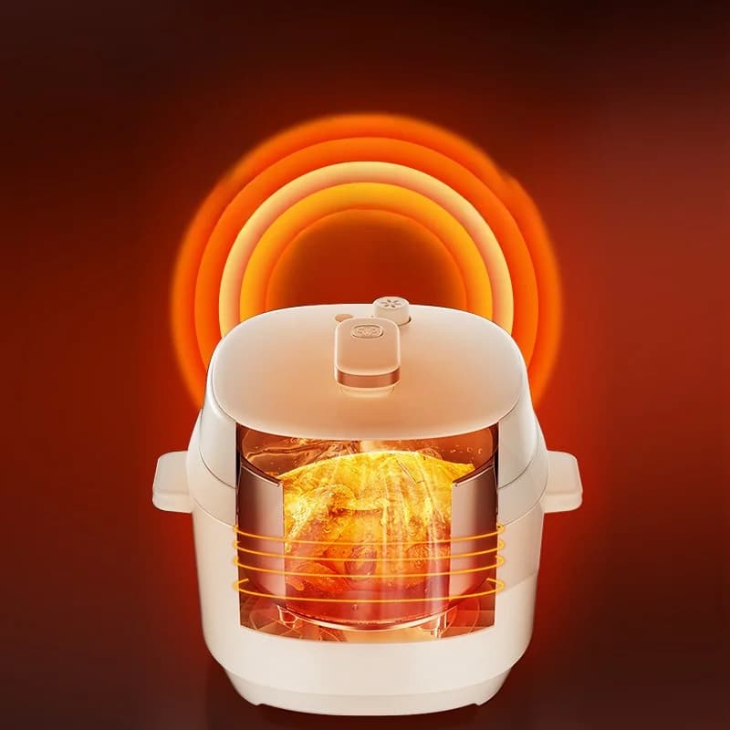 Nồi áp suất điện 5L với 2 lòng nồi, 900W