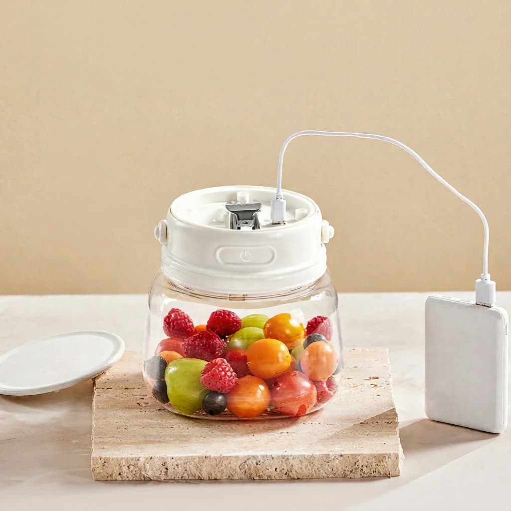Máy Rửa Trái Cây Di Động Với Oxy Hoạt Tính, Không Dây 3.7V