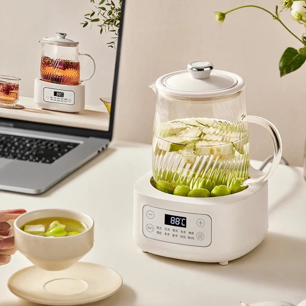 Ấm điện thủy tinh có điều chỉnh nhiệt độ 1.2L