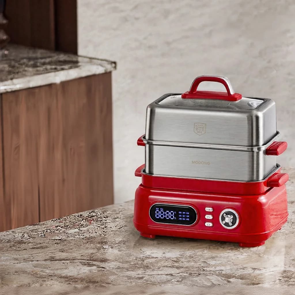 Nồi hấp điện inox 18L 24L 2 hoặc 3 tầng