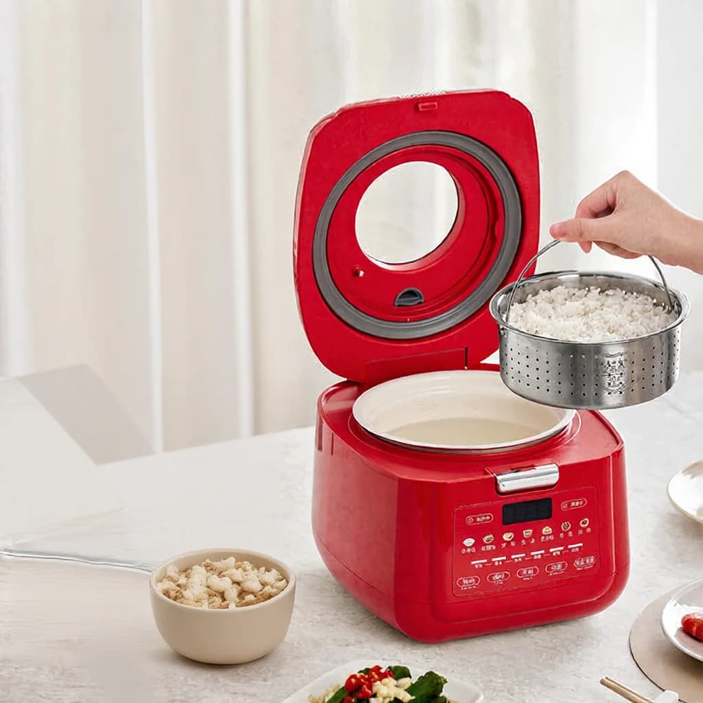 Nồi cơm điện thông minh 3L với lòng nồi phủ men gốm và hẹn giờ