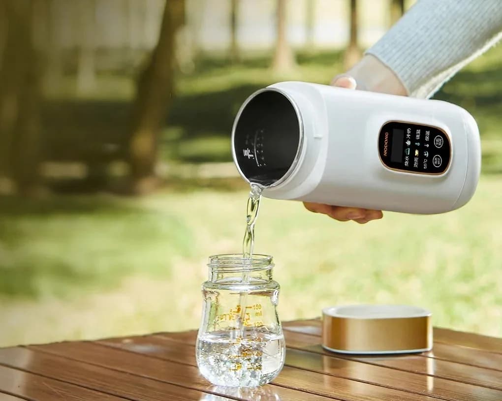 Cốc đun nóng điện di động với điều khiển nhiệt độ