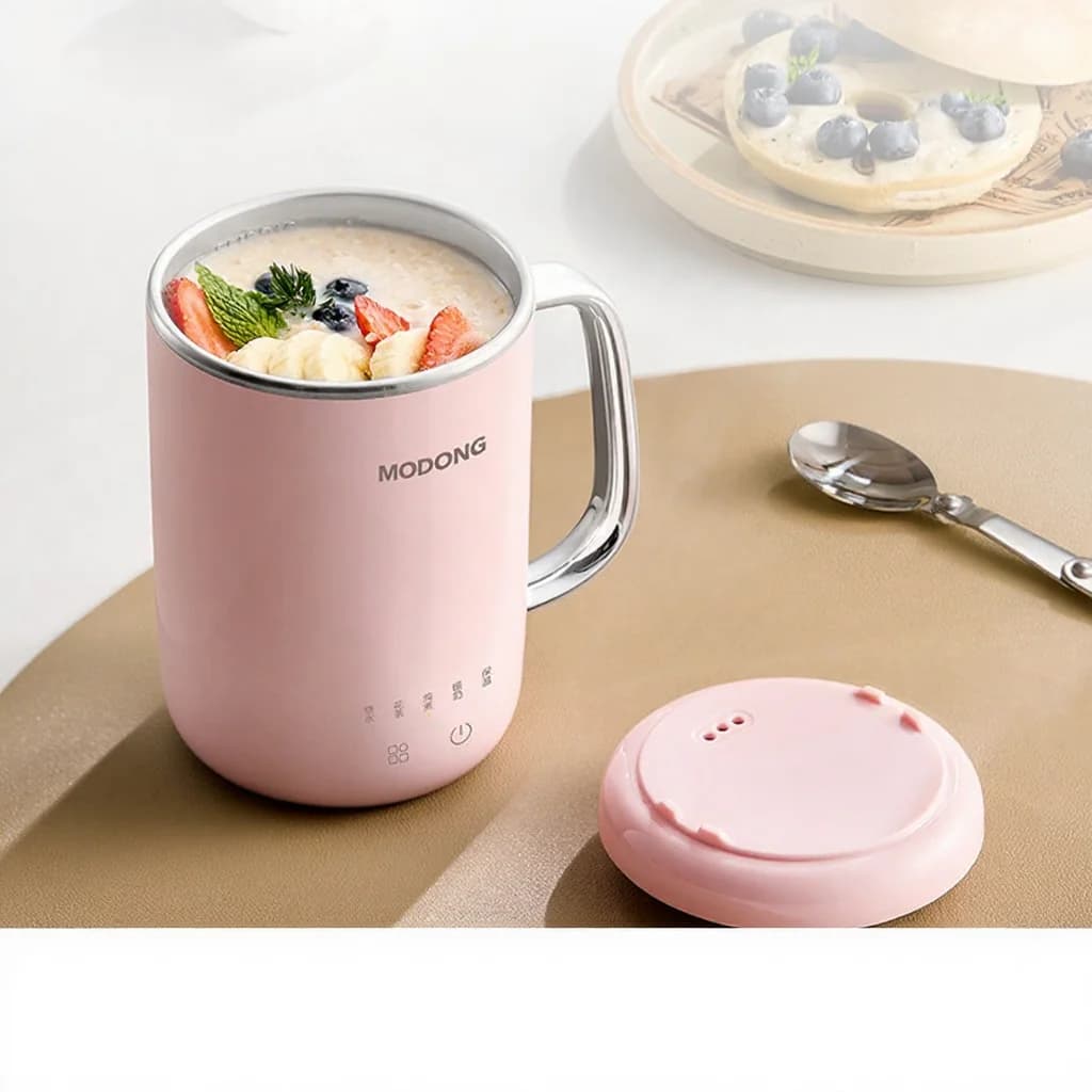 Cốc hầm điện di động 450ml 220V có lưới lọc và muỗng