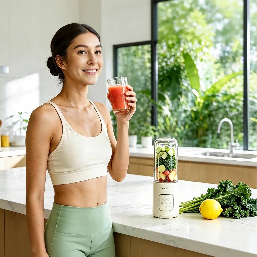Cốc máy xay không dây cầm tay kèm 2 cốc và xay đá