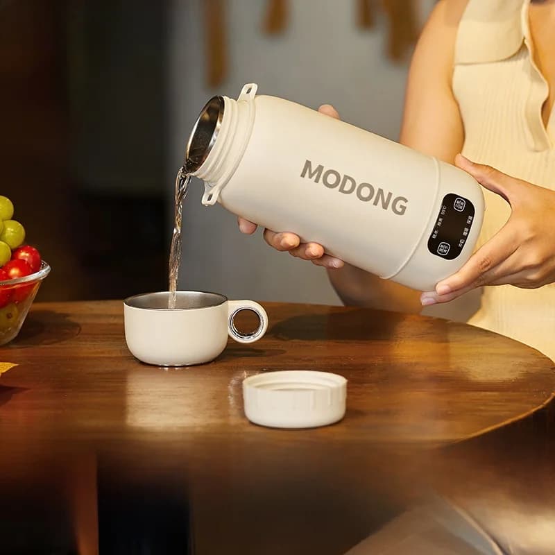 Ấm điện di động dùng khi đi lại, xe hơi và cắm điện 1L