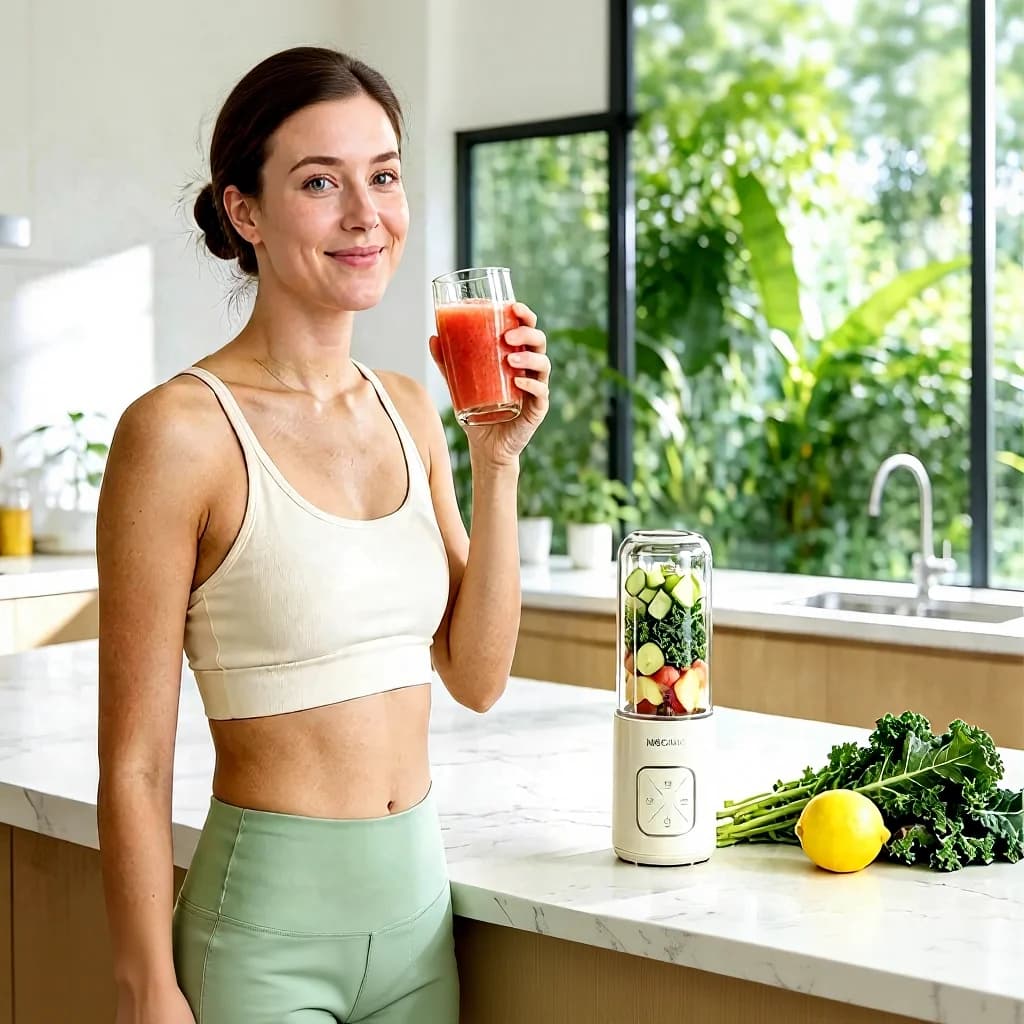 Cốc máy xay cầm tay không dây với chức năng nghiền đá và 2 cốc