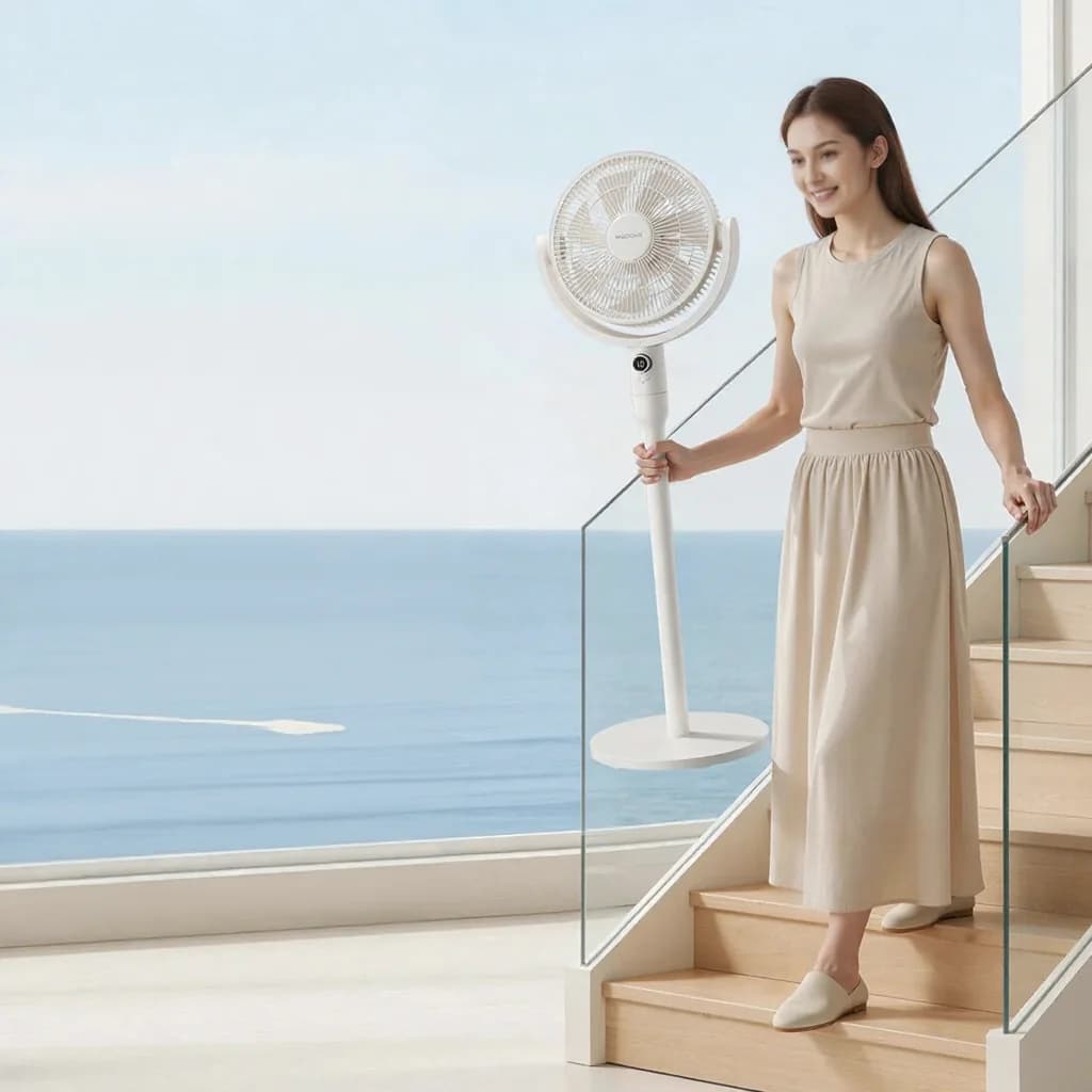 Quạt tuần hoàn để bàn thông minh điều khiển giọng nói và đảo gió