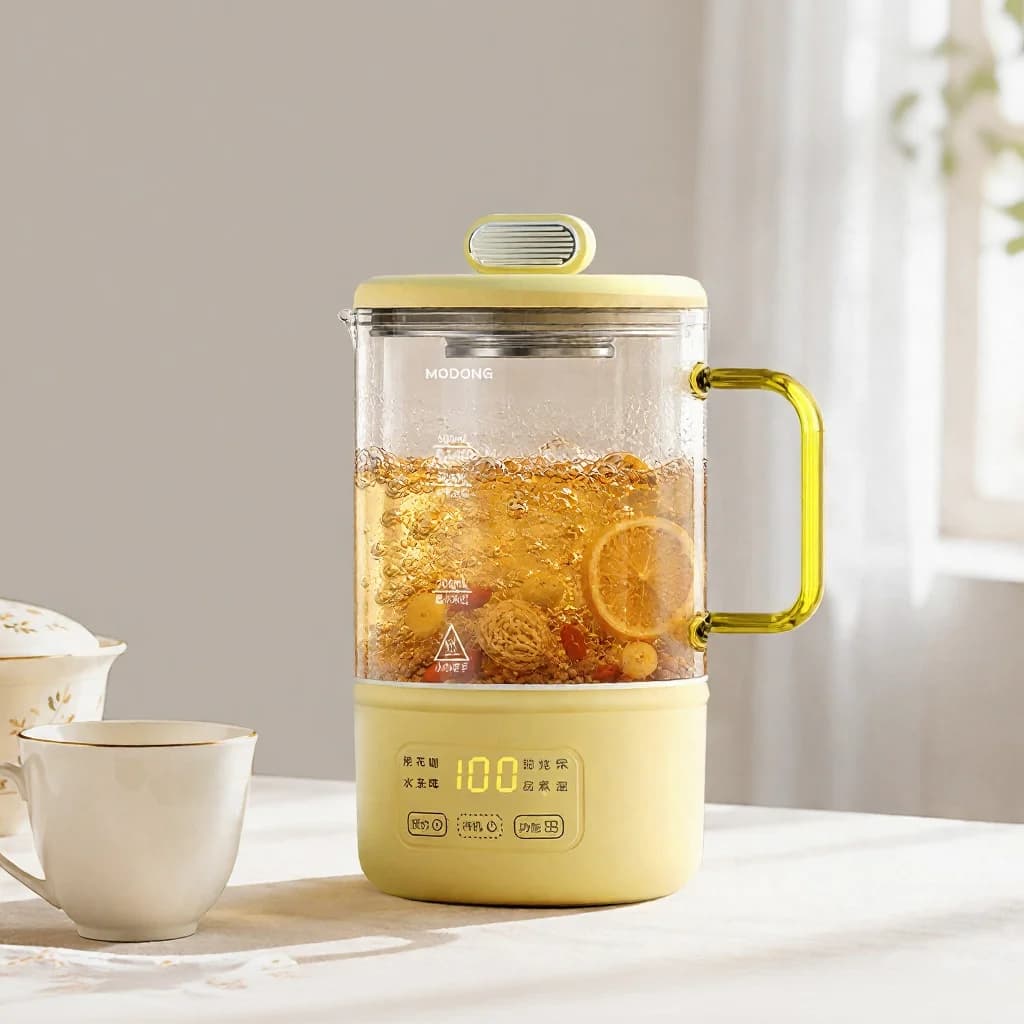 Cốc đun điện bằng thủy tinh có điều chỉnh nhiệt cho sữa bé