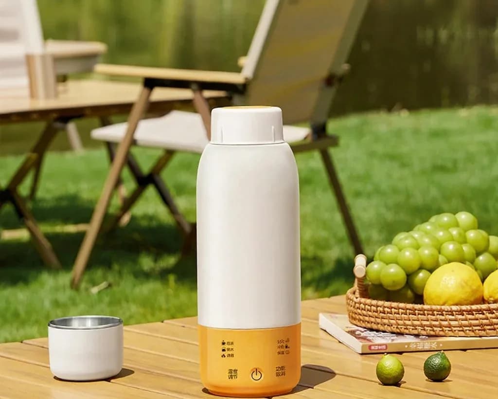 Cốc đun nước điện trên ô tô di động có điều khiển nhiệt độ