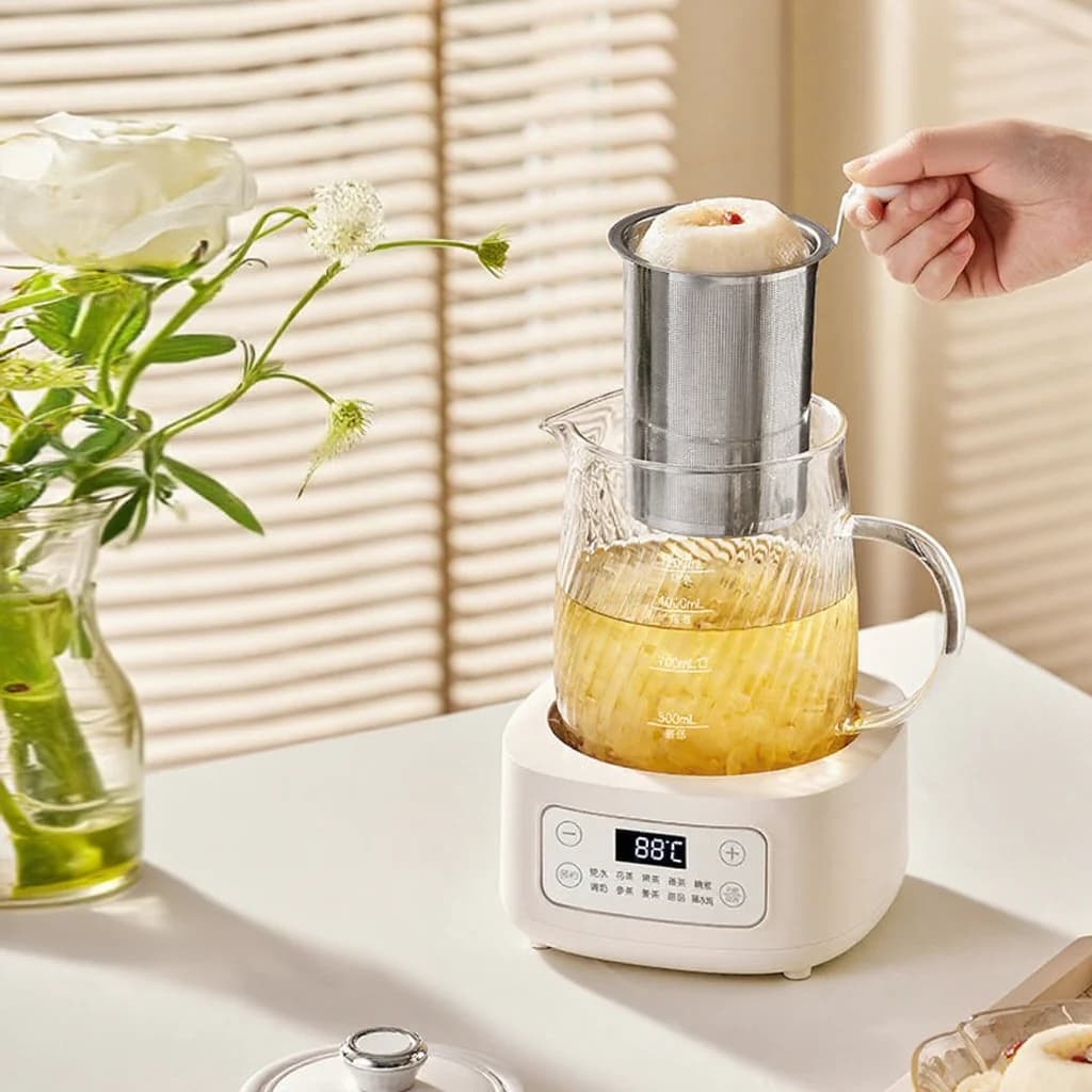 Ấm điện thủy tinh có điều chỉnh nhiệt độ 1.2L