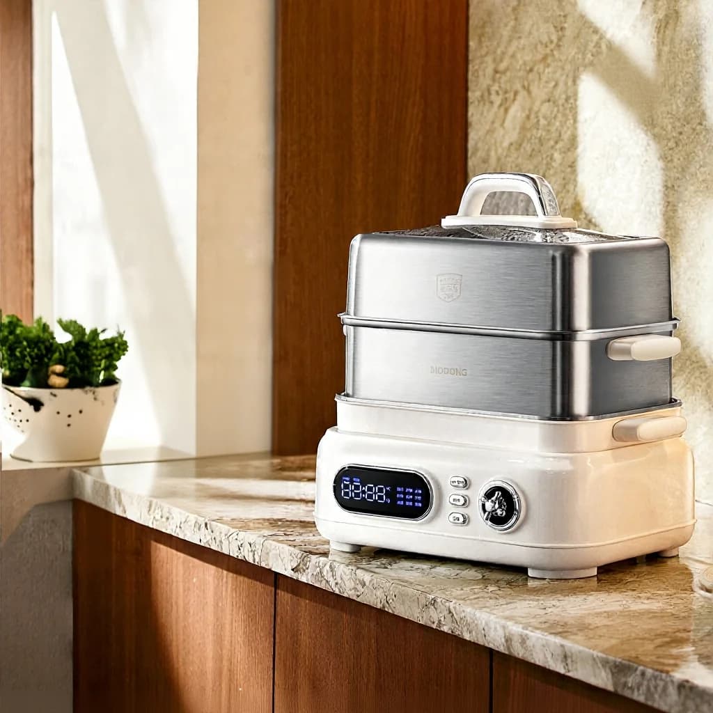 Nồi hấp điện inox 3 tầng 18L 220V 1500W