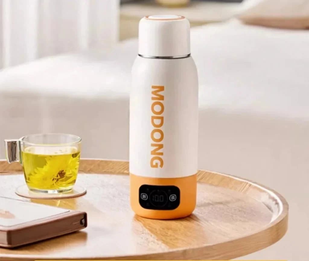 Cốc ấm đun nước du lịch điện di động 600ml, ruột thép không gỉ 316
