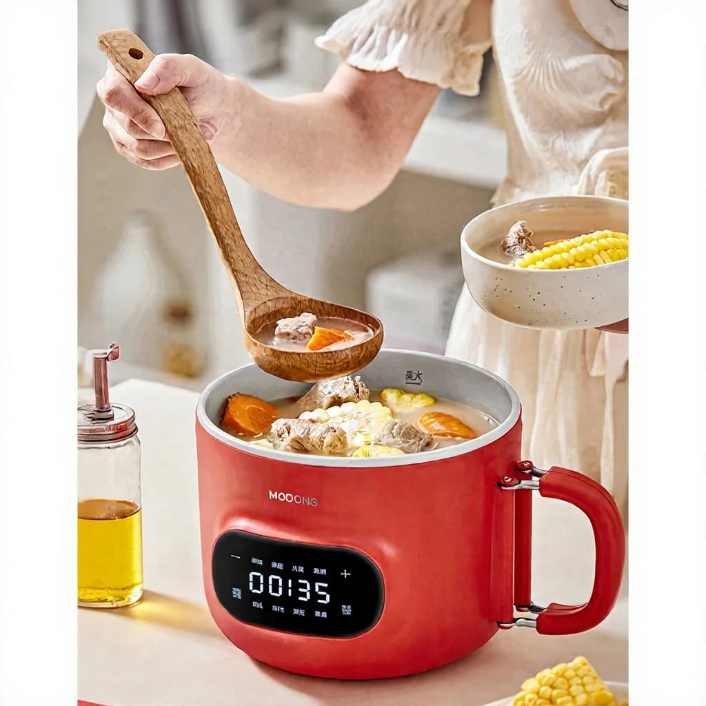Nồi nấu điện 2.5L có xửng hấp và lòng nồi gốm