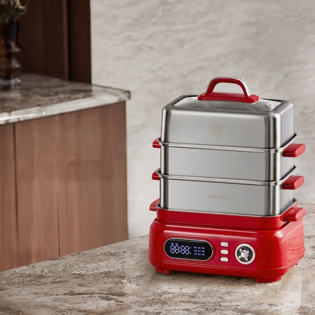 Nồi hấp điện inox 3 tầng 18L 220V 1500W