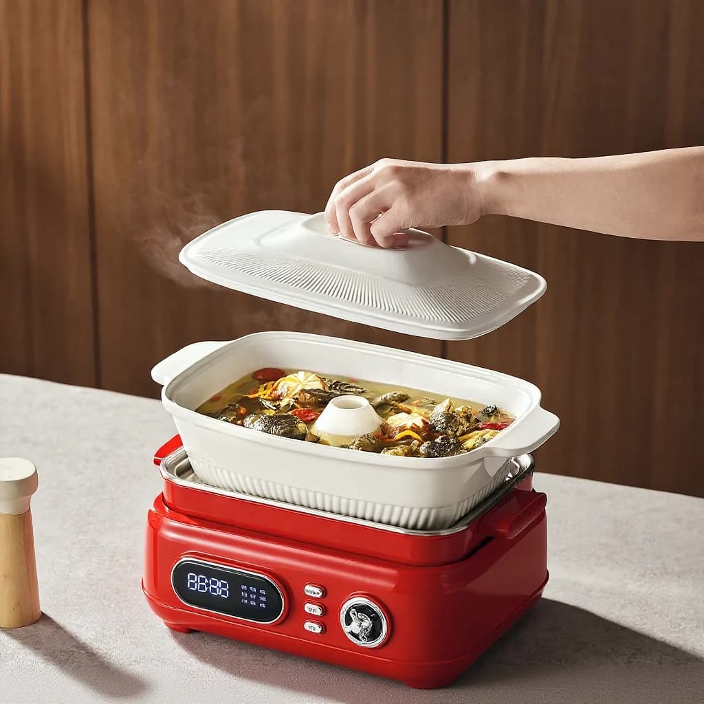 Nồi hấp điện inox 3 tầng 18L 220V 1500W