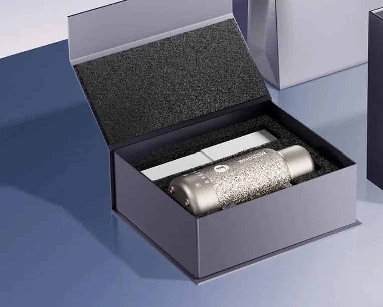 Cốc đun nước điện Titanium cầm tay, 1L, hai nguồn điện, giữ ấm
