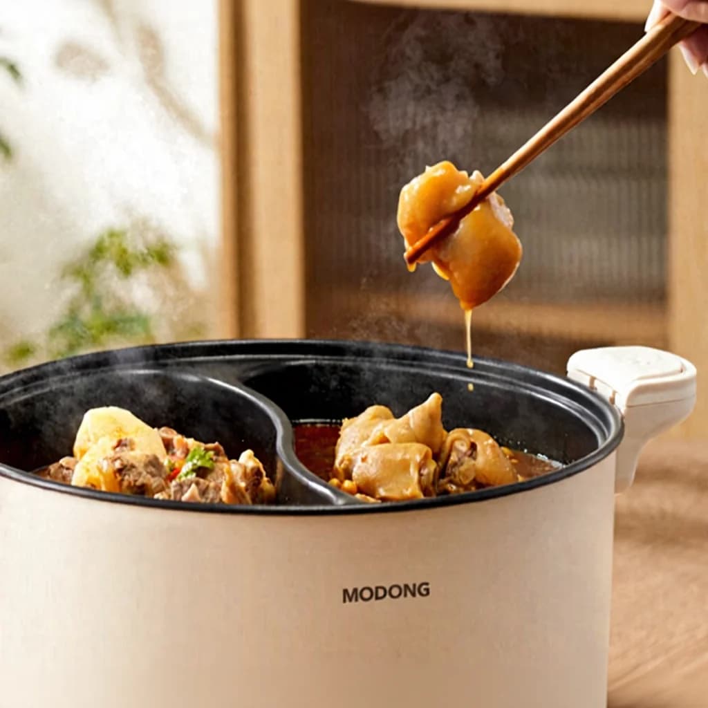 Nồi lẩu điện 2 vùng 6L 7L 8L điều khiển cảm ứng