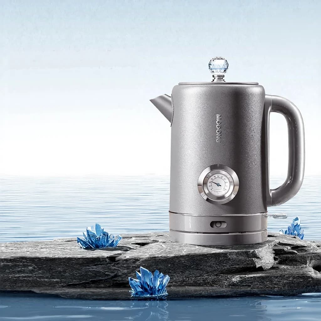 Ấm đun nước điện titanium nguyên chất 1.8L có màn hình nhiệt độ