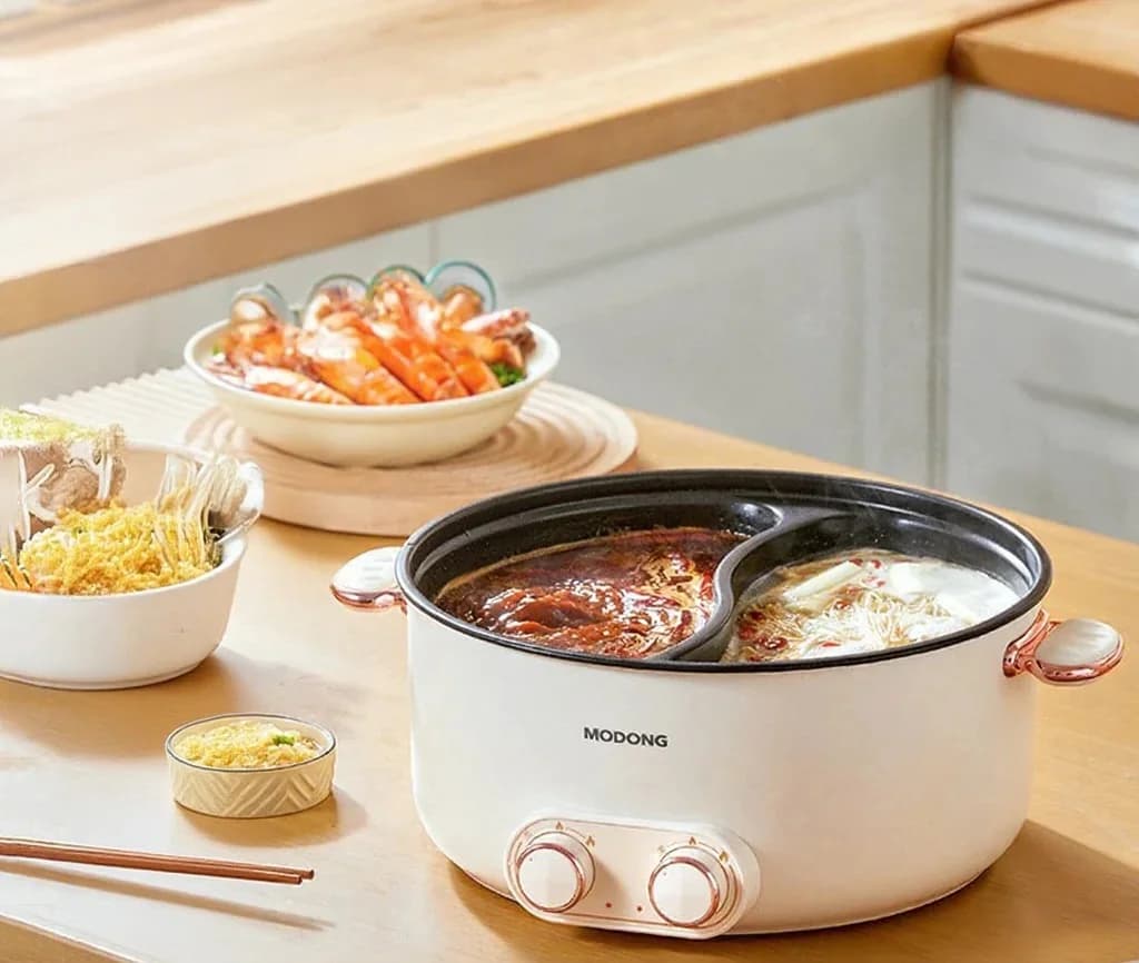 Nồi lẩu điện điều khiển kép 6L dung tích lớn chống dính