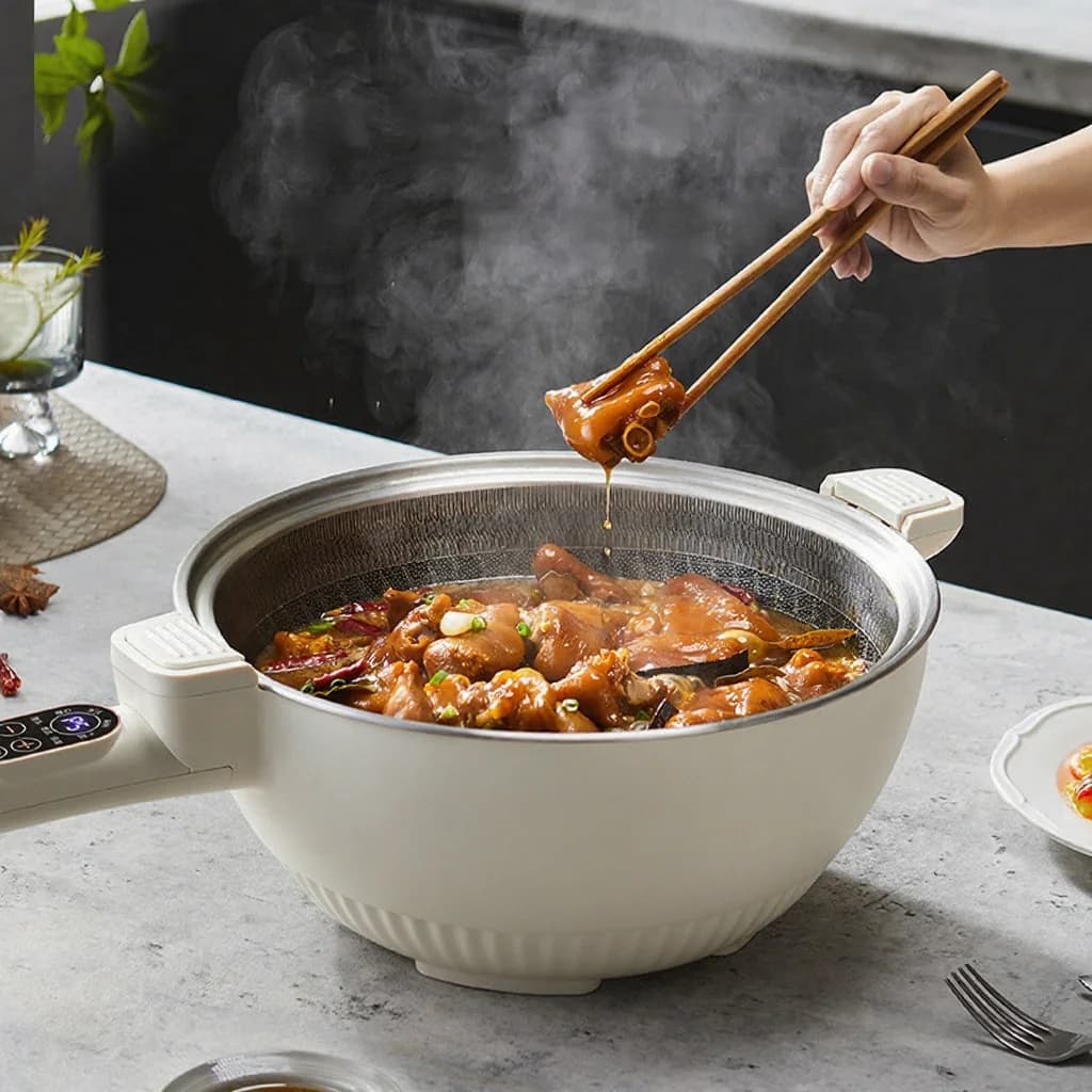 Nồi nấu điện 6L có xửng hấp inox