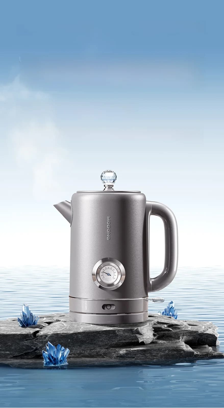 Ấm đun nước điện titanium nguyên chất có màn hình nhiệt độ 1.8L