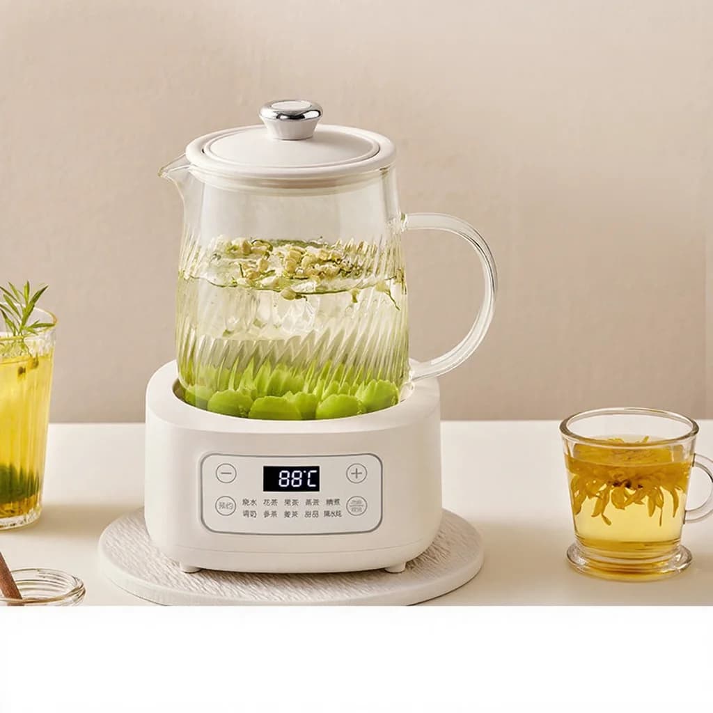 Ấm dưỡng sinh điện bằng thủy tinh 1-1.5L điều khiển cảm ứng cho trà