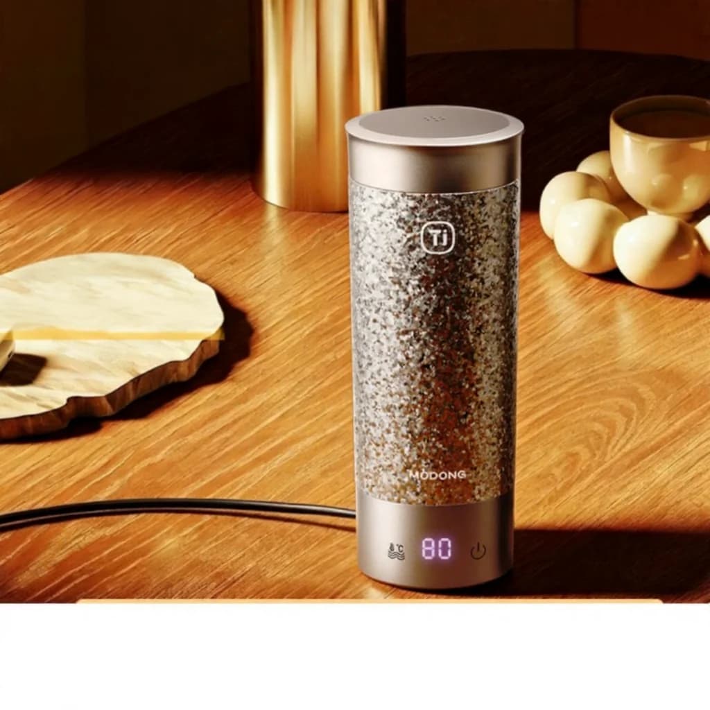 Cốc Đun Nước Điện Titanium Di Động 350ml Hộp Quà