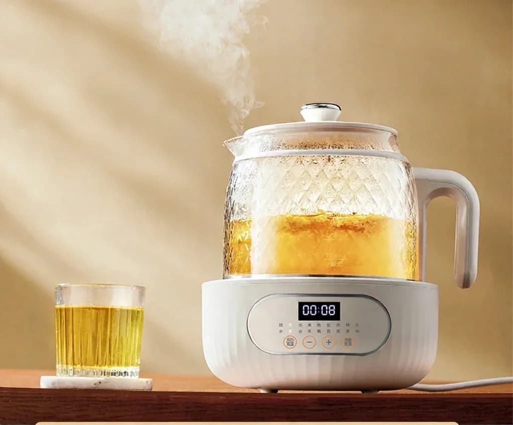 Bình đun điện thủy tinh hai lớp chống bỏng