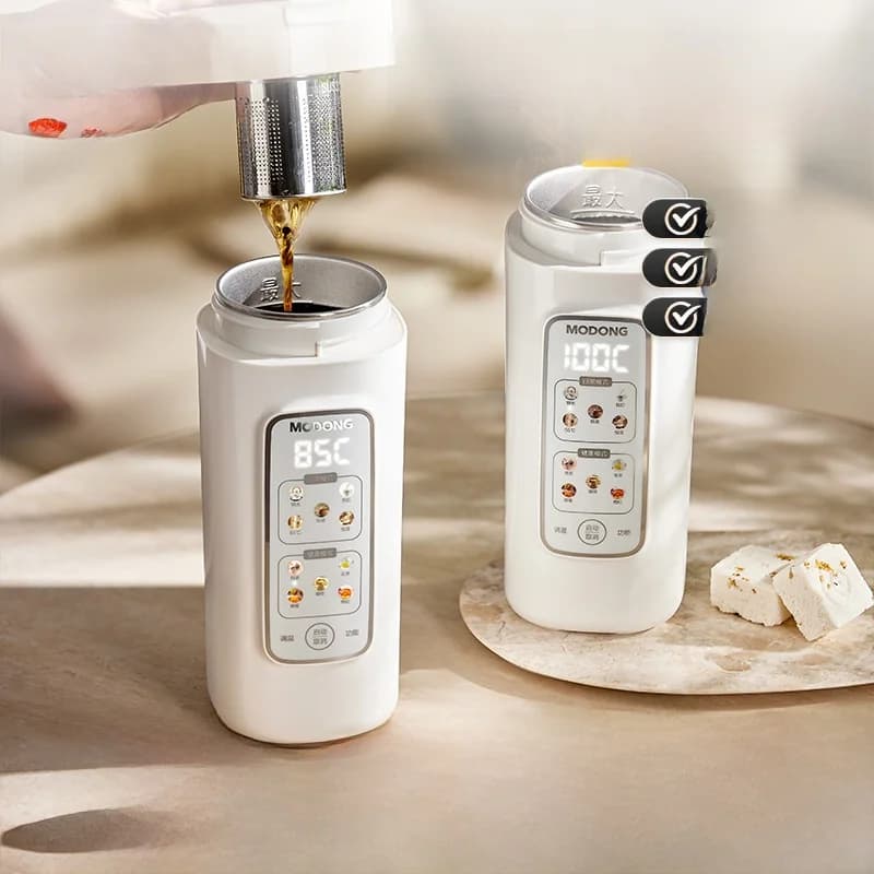 Cốc đun nước điện cầm tay có lưới lọc, 220V