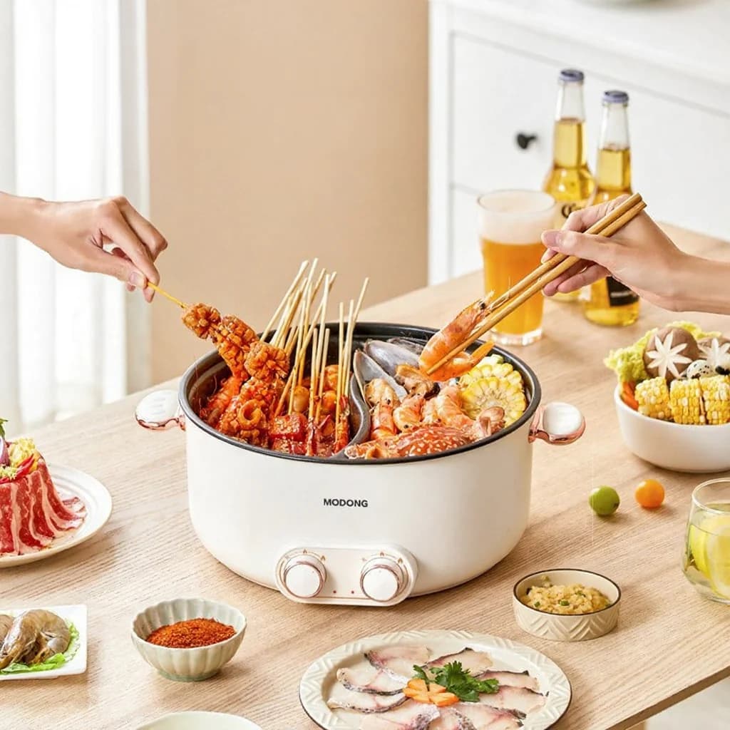 Nồi lẩu điện 2 vùng 6L 7L 8L điều khiển cảm ứng