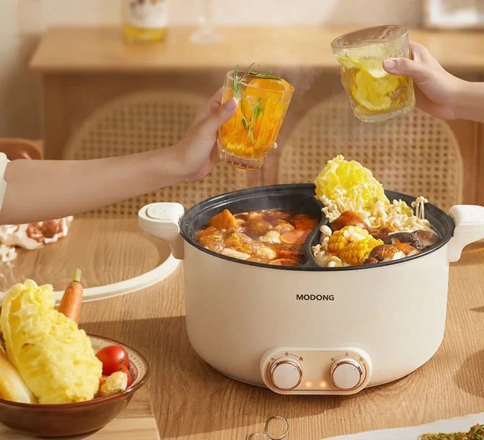 Nồi lẩu điện 2 vùng 6L 7L 8L điều khiển cảm ứng