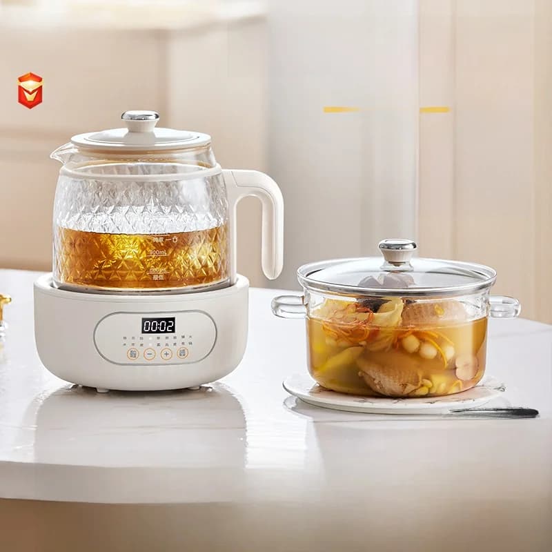 Ấm thuốc điện thân kính điều nhiệt