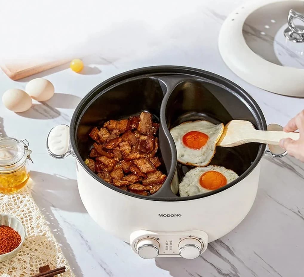 Nồi lẩu điện điều khiển kép 6L dung tích lớn chống dính
