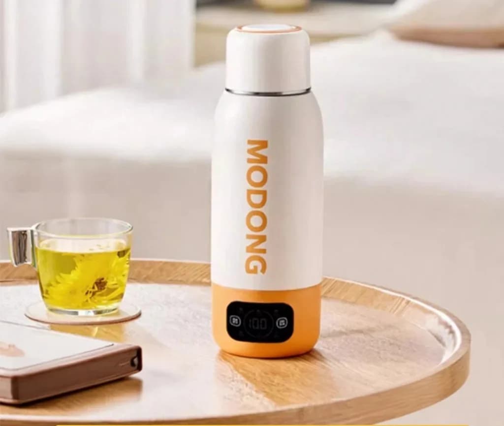 Cốc ấm đun nước du lịch điện di động 600ml, ruột thép không gỉ 316