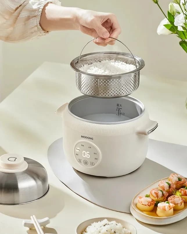 Nồi cơm điện mini 1.6L với lòng nồi gốm